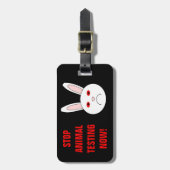 Sad Lab Rabbit Custom Bagagelabel (Voorkant verticaal)