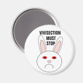Sad Lab Rabbit Magnet (Voorkant / Achterkant)