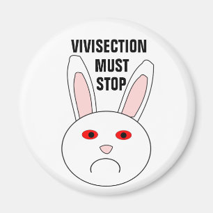 Sad Lab Rabbit Magnet