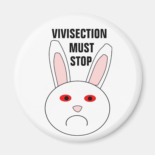 Sad Lab Rabbit Magnet (Voorkant)