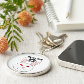 Sad Lab Rabbit Sleutelhanger (Zijkant)