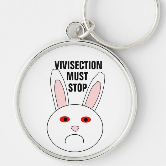Sad Lab Rabbit Sleutelhanger (Voorkant)