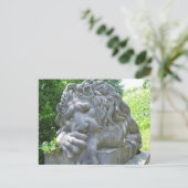 Sad Lion Briefkaart (Staand voorkant)