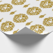 Sad lion gouden cadeau cadeaupapier (Hoek)