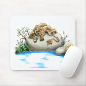 Sad Little rock dragon muispad Muismat (Met muis)