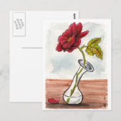 Sad Little Roos Briefkaart (Voorkant / Achterkant)