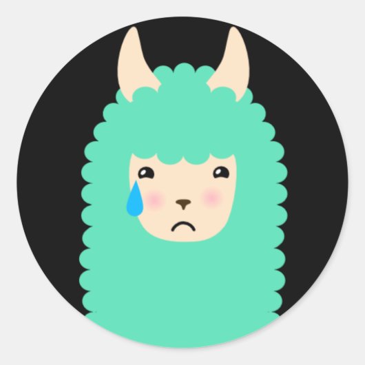 Sad Llama Emoji Stickers (Voorkant)