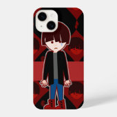 Sad Lonely Emo Boy iPhone Hoesje (Achterkant)