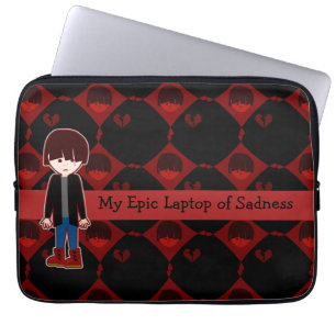 Sad Lonely Emo Boy Laptop Sleeve