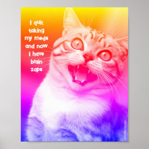 Sad & Lonely Pets Poster Print: Brain Zaps