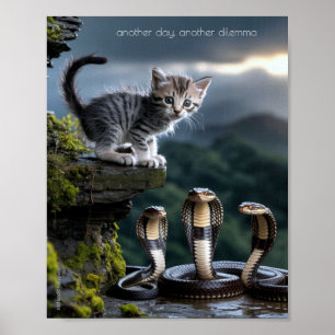 Sad & Lonely Pets Poster Print: een ander dilemma
