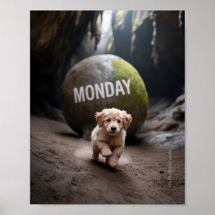 Sad & Lonely Pets Poster Print: Maandag