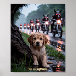 Sad & Lonely Pets Poster Print: Nachtmerrie