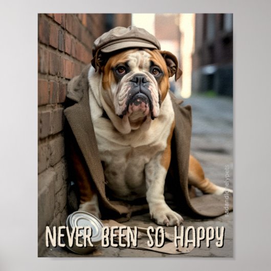 Sad & Lonely Pets Poster Print: Zo blij (Voorkant)