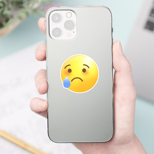 Sad maar Relieus Face Emoji Sticker (Telefoon)