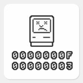 Sad Mac Vierkante Sticker (Voorkant)