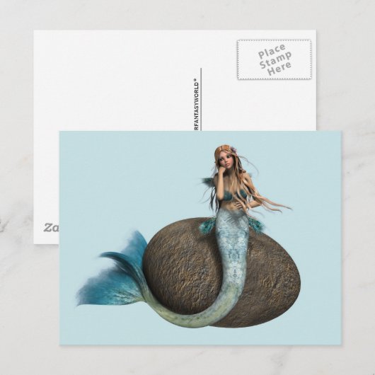 Sad Mermaid Briefkaart (Voorkant / Achterkant)