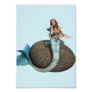 Sad Mermaid Foto Afdruk
