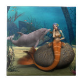 Sad Mermaid Tegeltje (Voorkant)