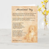 Sad met gelukkig einde gered honden gedicht kaart (Gele Bloem)