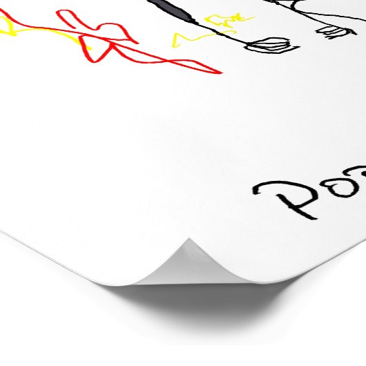 Sad Monkey verloor zijn Crayons Poster (Hoek)