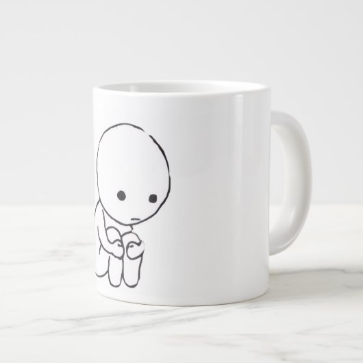 Sad Mood Aesthetic Coffee Mug Grote Koffiekop (Voorkant rechts)