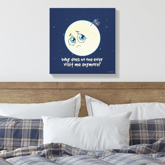 Sad Moon Canvas Afdruk (Insitu (Slaapkamer))