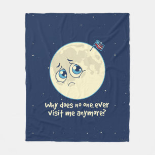 Sad Moon Fleece Deken