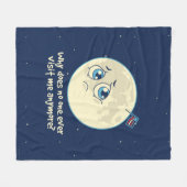 Sad Moon Fleece Deken (Voorkant (Horizontaal))