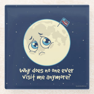 Sad Moon Glazen Onderzetter