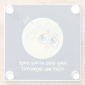 Sad Moon Glazen Onderzetter (Achterkant)