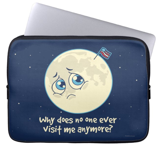 Sad Moon Laptop Sleeve (Voorkant)