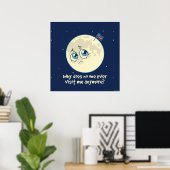 Sad Moon Poster (Thuiskantoor)
