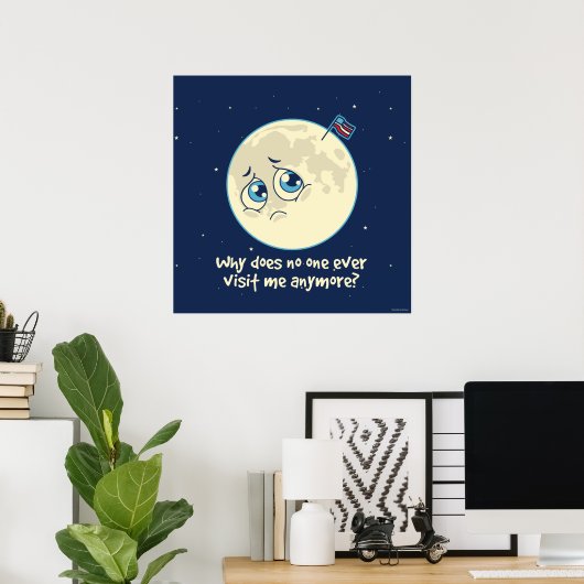 Sad Moon Poster (Thuiskantoor)