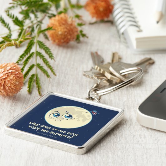 Sad Moon Sleutelhanger (Zijkant)