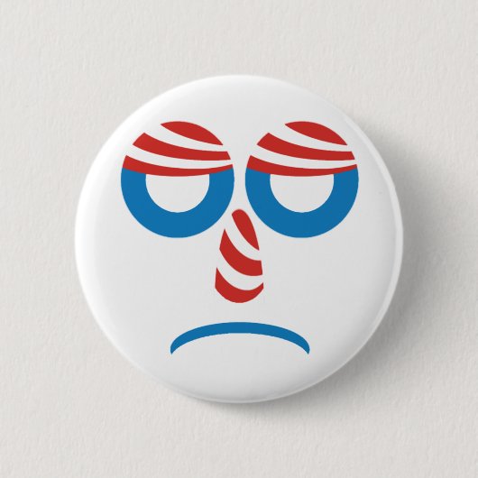 Sad Obama Button Pin (Voorkant)