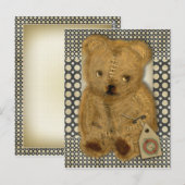 Sad Old  Teddy Bear Briefkaart (Voorkant / Achterkant)