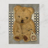 Sad Old  Teddy Bear Briefkaart (Voorkant)