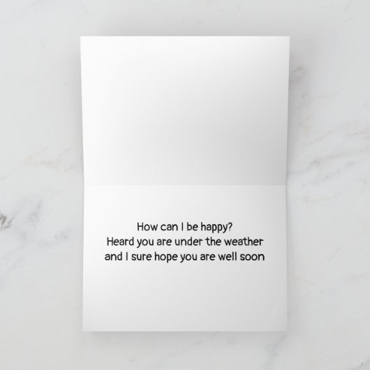 SAD OMDAT IK "U R ONDER HET ZWEEK HOOR KAART (Binnen)