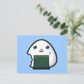Sad Onigiri Briefkaart (Staand voorkant)