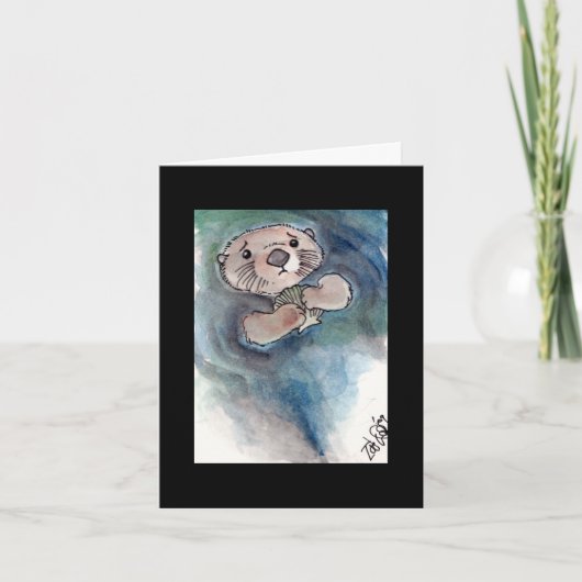 Sad Otter Notecard Kaart (Voorkant)