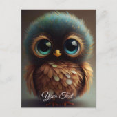 Sad Owl. Briefkaart (Voorkant)