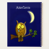 Sad owl met traan en maan die je cartoon mist planner (Achterkant)