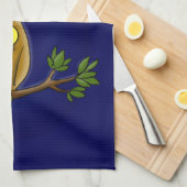 Sad owl met traan en maan die je cartoon mist theedoek (Quarter Fold)