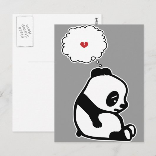 Sad Panda Briefkaart (Voorkant / Achterkant)