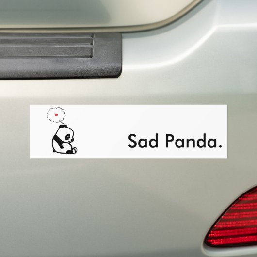 Sad Panda Bumpersticker (Op auto)