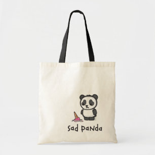 Sad Panda canvas tas