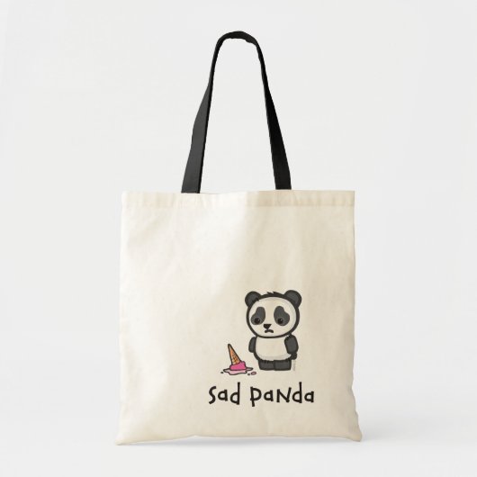 Sad Panda canvas tas (Voorkant)