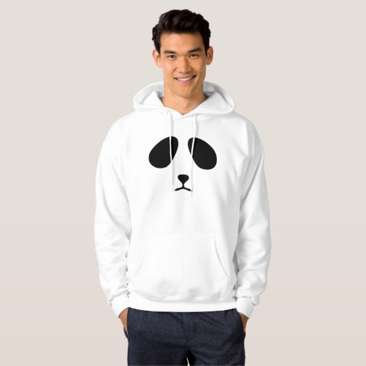 Sad panda-gezichtshaai hoodie (Voorkant volledig)