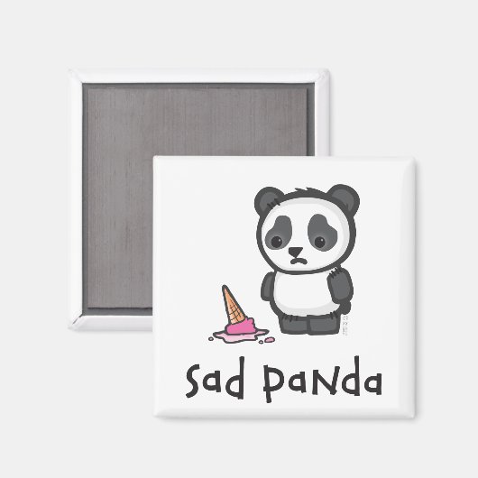 Sad Panda magneet (Voorkant / Achterkant)